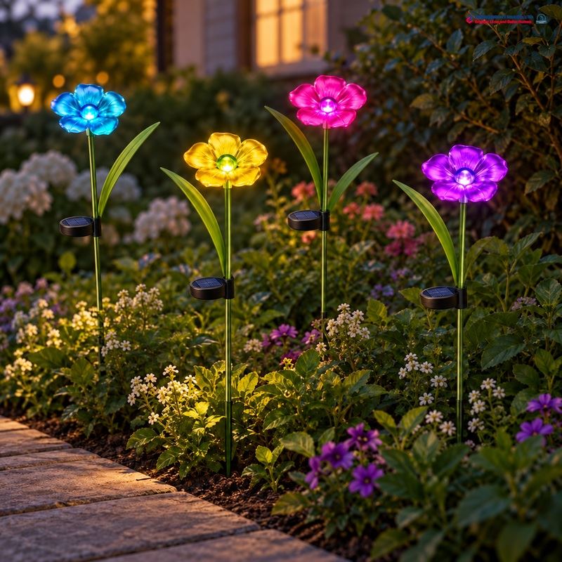 Solar Flower Stake Light